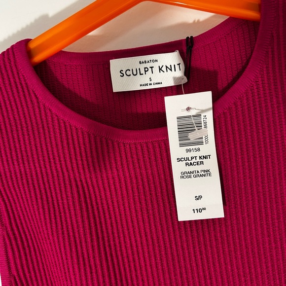 Babaton Sculpt Knit Racer Mini Dress - Size S - Granita Pink - Picture 3 of 8
